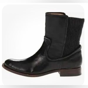 Frye Boots Women's Size 8 Melissa Scrunch Short Western Black Leather Ankle Top
